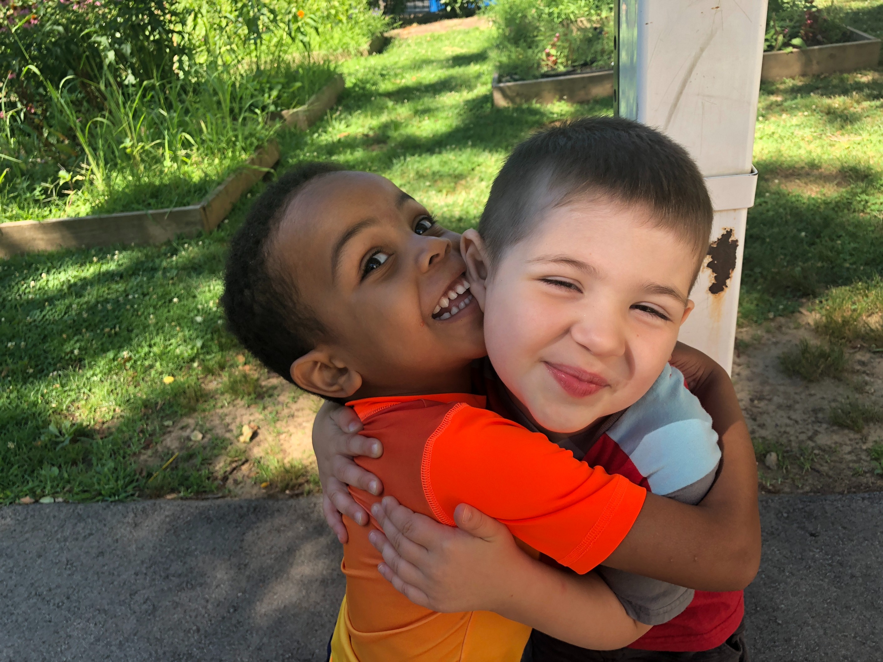 Campers enjoying friendship and summer fun